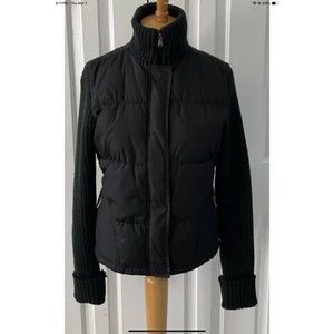 United Colors of Benetton Puffer Jacket W/Sweater Sleeves Full Zip Size 44/XS